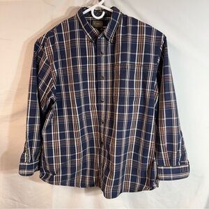 C.E. Schmidt Workwear Plaid Cotton Blend Button Down Shirt Men XL Blue Green Red